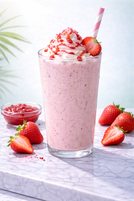 ميلك شيك فراولة